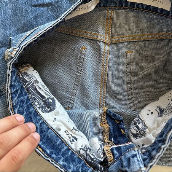 Pilcro and Letterpress Hyphen Fringe Bottom Jeans Women’s Size 26 - Picture 5 of 13